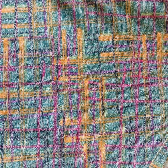 LuLaRoe M Green Purple Orange Geometric High Low Simply Comfortable Tunic Top - Picture 16 of 16